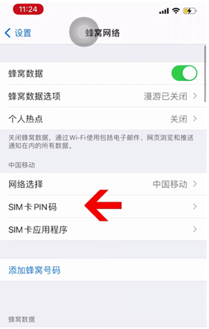 正镶白苹果14维修网分享如何给iPhone14的SIM卡设置密码 