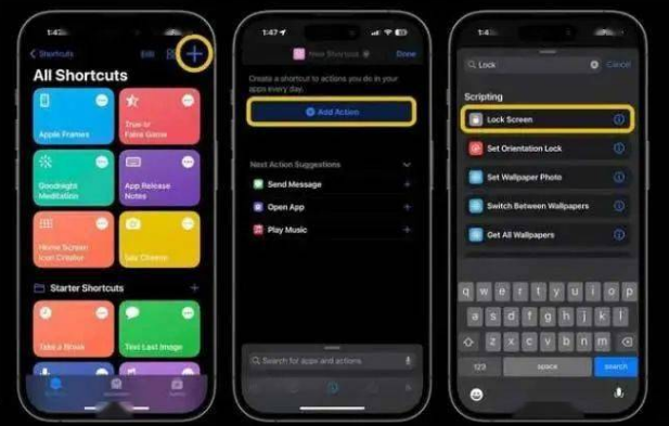 正镶白苹果14锁屏维修店分享iPhone14升级iOS16.4后如何创建锁屏快捷方式 