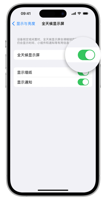 正镶白苹果14维修店分享如何自定义 iPhone 14 Pro 常亮显示屏 