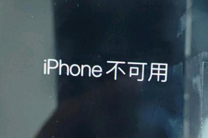 正镶白苹果服务网点分享锁屏界面显示“iPhone 不可用”如何解决 