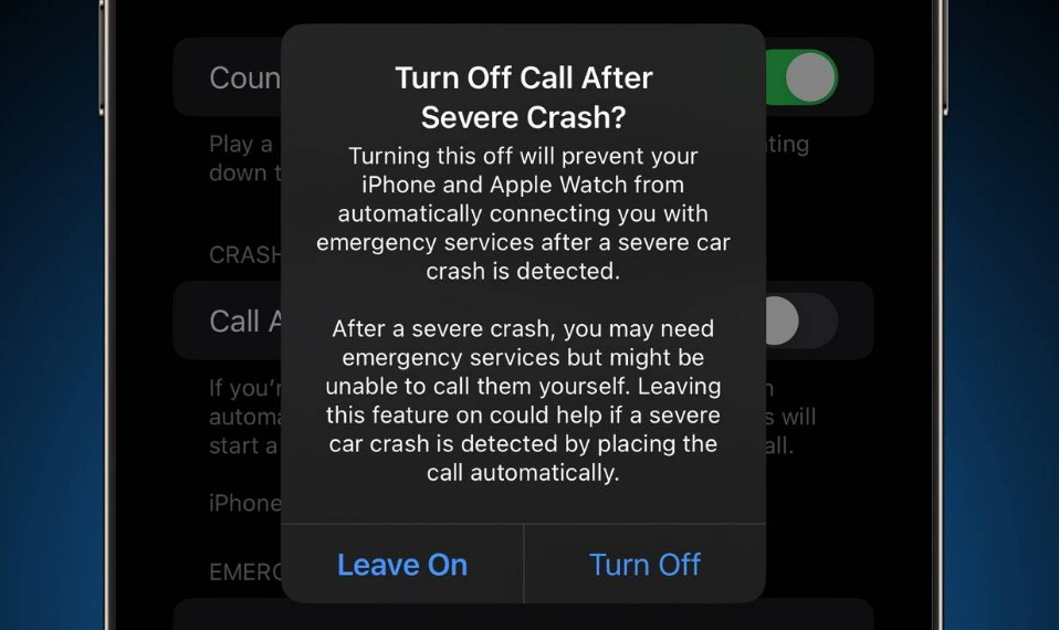 正镶白苹果14维修分享 iPhone 14 和 Apple Watch 上关闭崩溃检测 