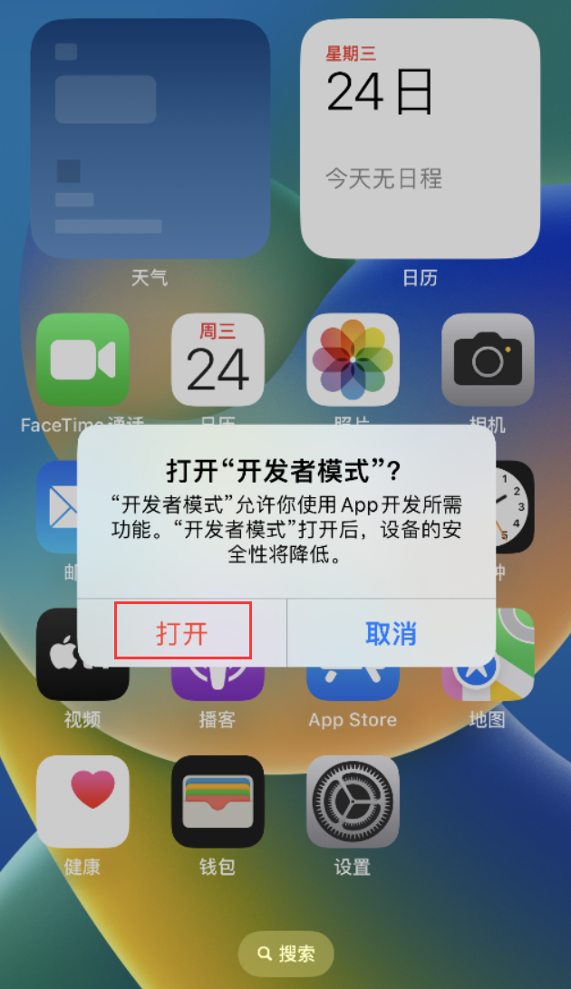 正镶白苹果手机维修分享如何打开开发者模式 